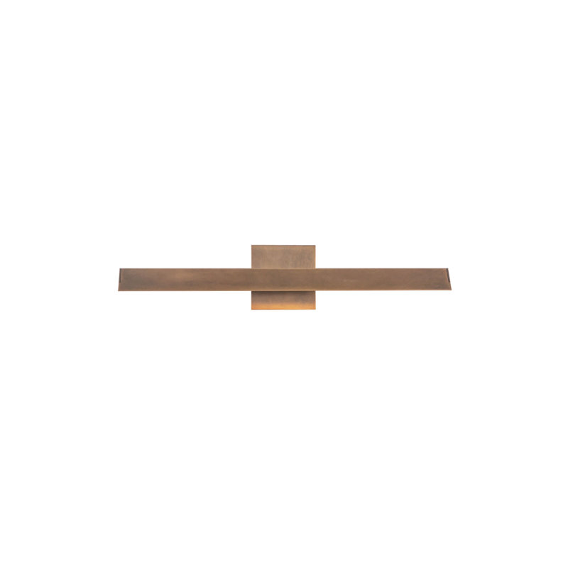 Galleria 15-in Brass dimmable LED Wall Sconce, 23-in, Antique Brass