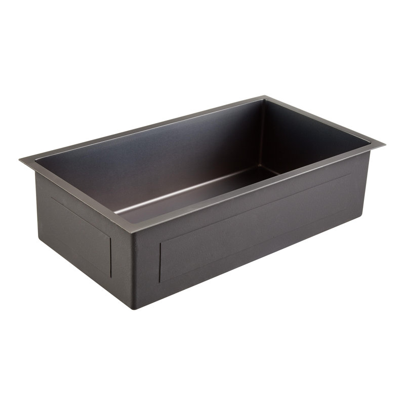 Atlas 32" L Undermount Kitchen Sink, Gunmetal Black
