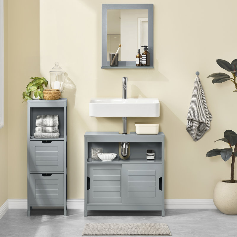 60 cm Waschbeckenunterschrank Lyndora, Dark Grey