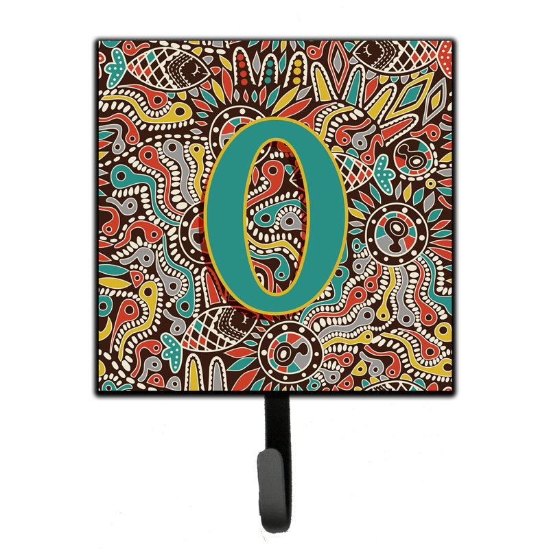 Porte-laisse et crochet mural rétro tribal, O