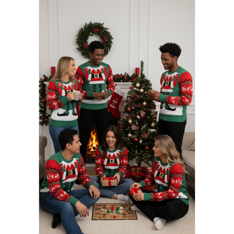 Festive Fun Christmas Elf Jumper, 2XL