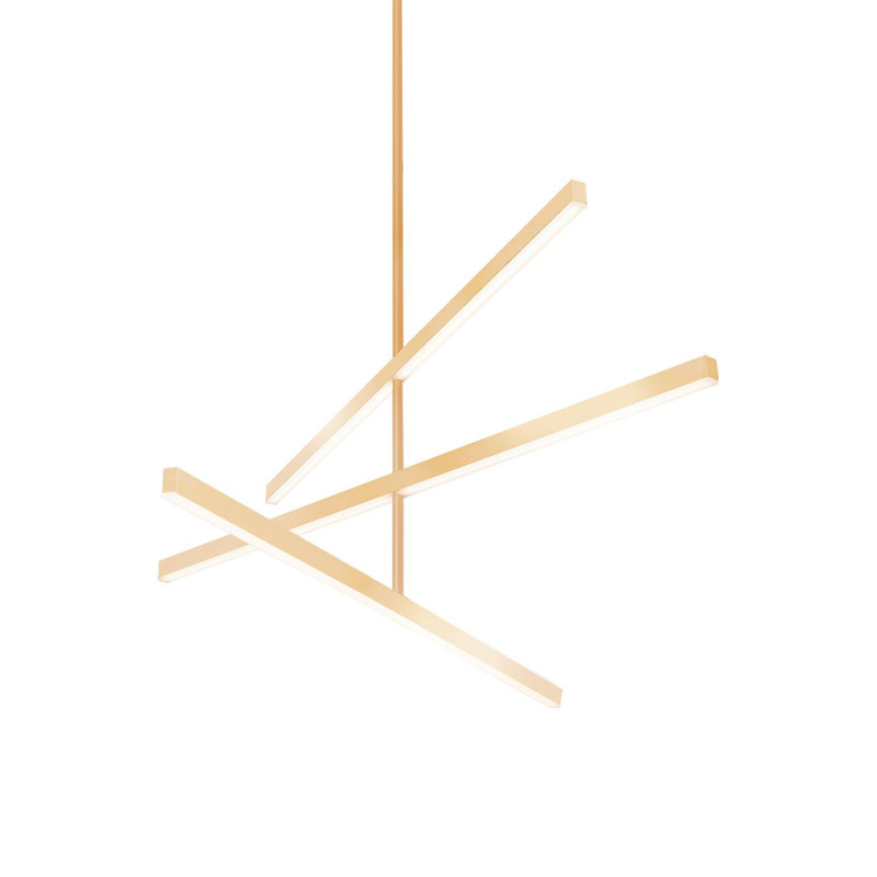 Vega Brushed Nickel LED 45" Linear Chandelier