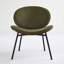 Chaise coquille de style Mid-Century moderne avec tissu orange et finition noyer, offrant style et confort-1593920354