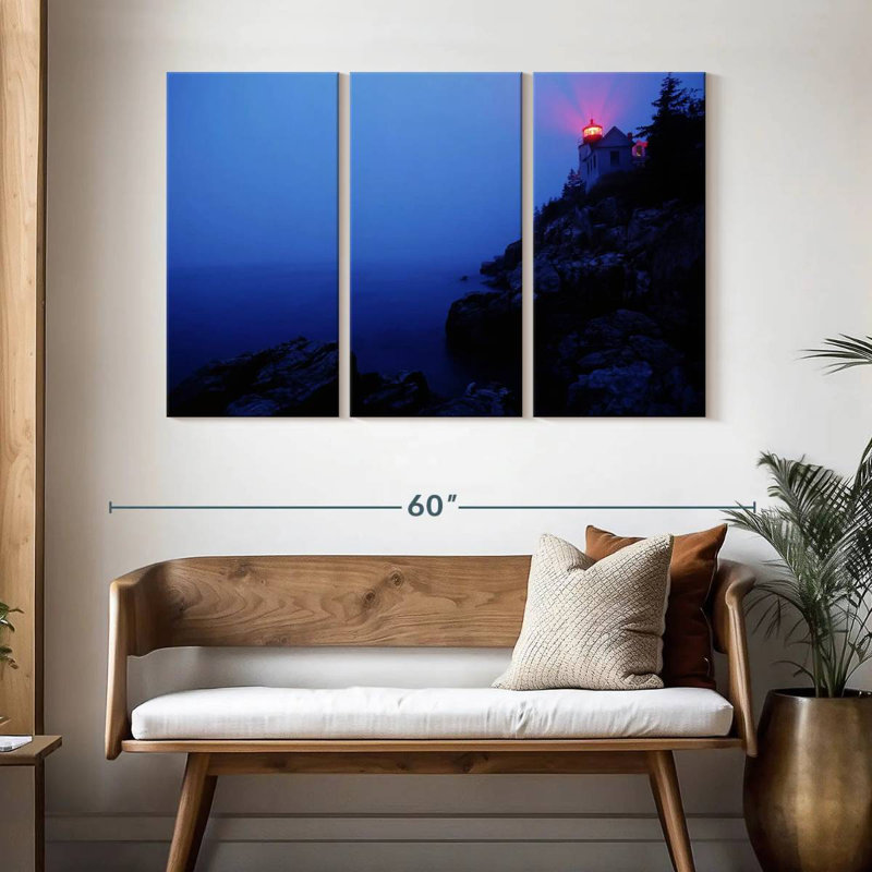 Gillard Acadia Lighthouse, 32" H x 50" W