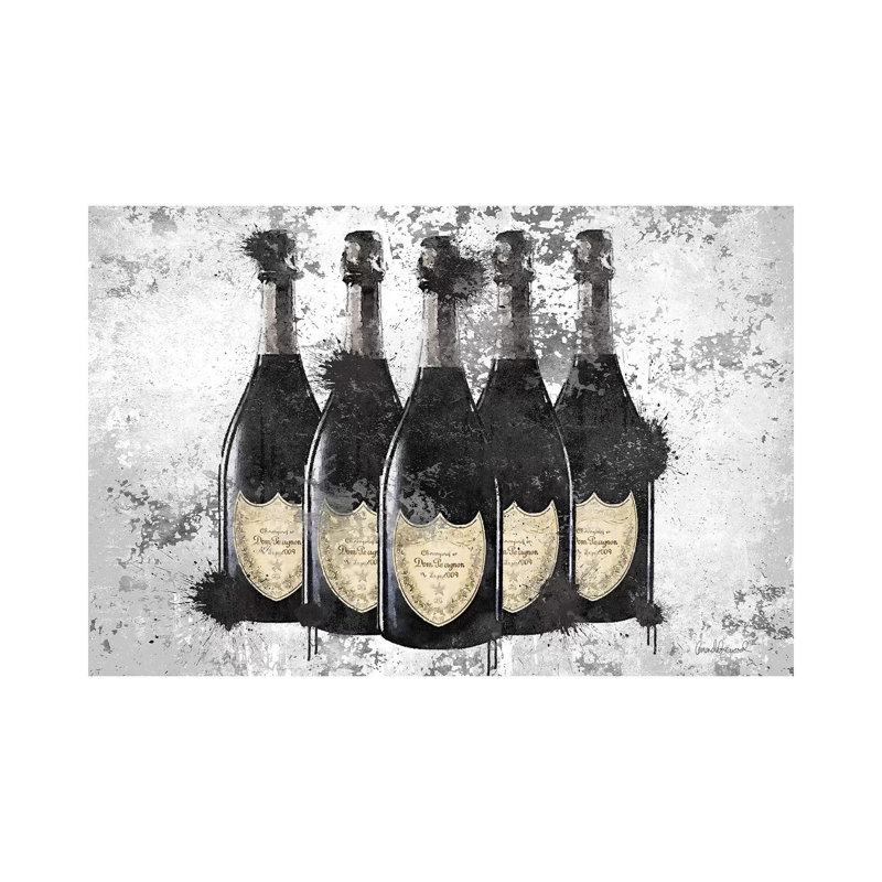 Champagne II by Amanda Greenwood - Painting on Canvas, No Frame, 66.04 cm H x 45.72 cm W x 3.175 cm D