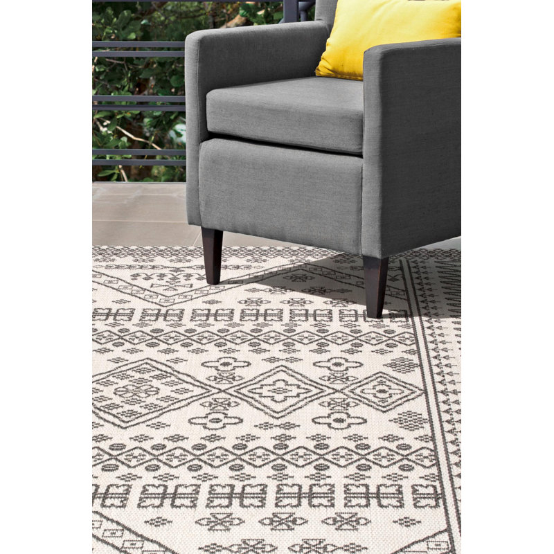 Tapis ivoire intérieur / extérieur Jacoby, Rectangle 3 pi x 5 pi