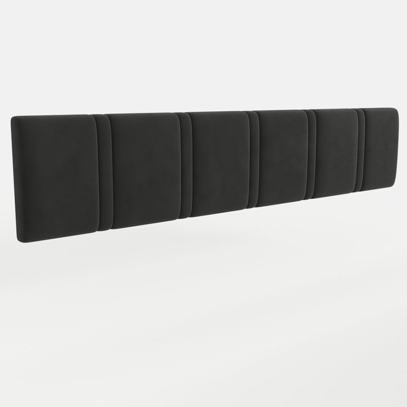 Revêtement de la tête de lit supérieur, Black, King