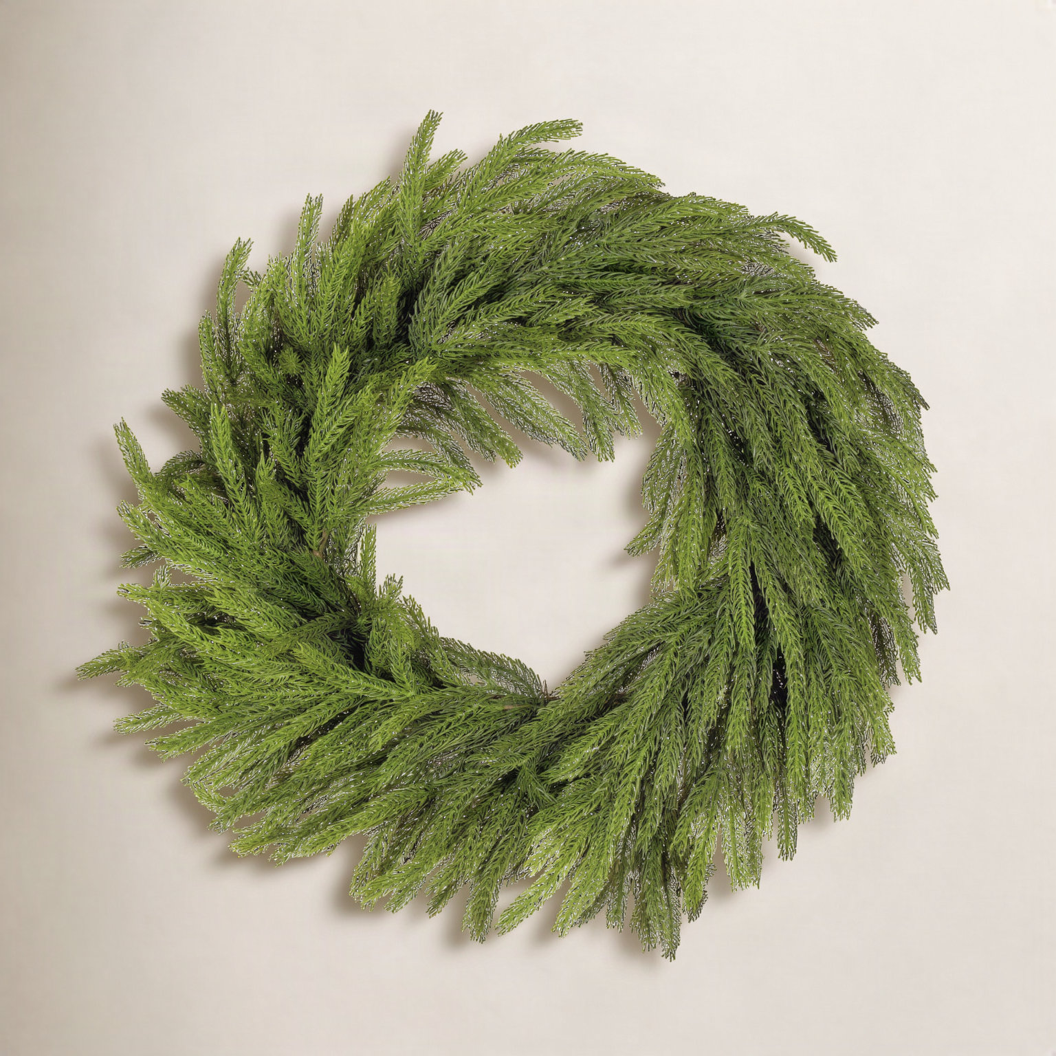 28'' Faux Pine Plastic Wreath
