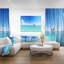 « blue corail island sea mer », reproduction de photo sur toile tendue-18296083