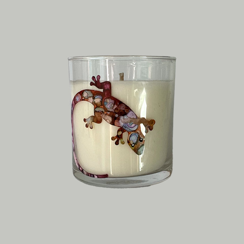 Bougie en pot parfumée Lézard cachemire prune