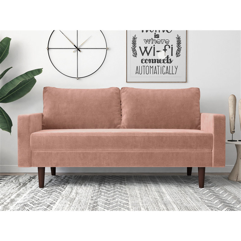 Rieger 71.6'' Velvet Sofa, Rose Velvet