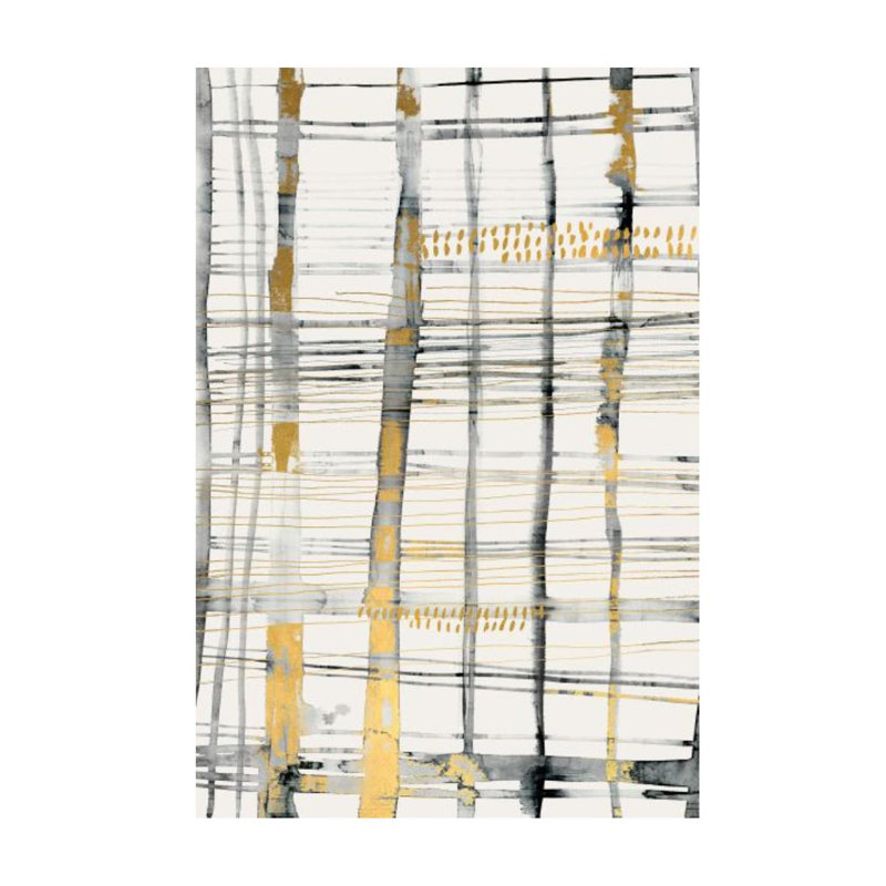 Golden Lines I Painting by Emma McCartney, Gild Gold, 70" H x 47" W
