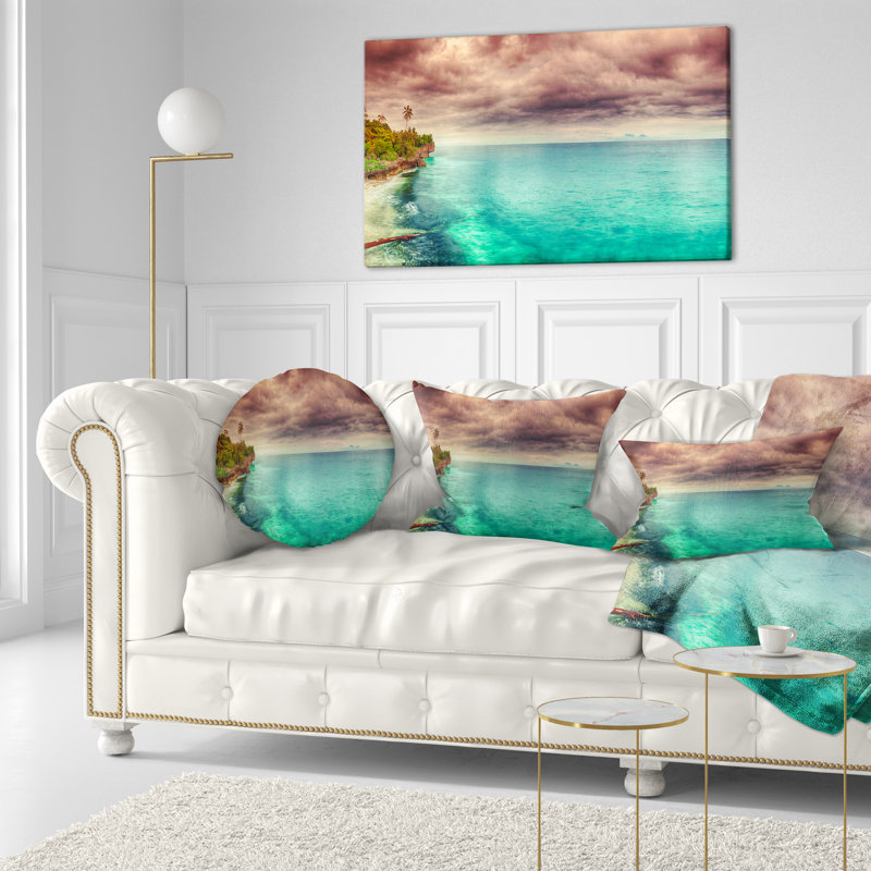 Coussin lombaire panoramique coucher seascape
