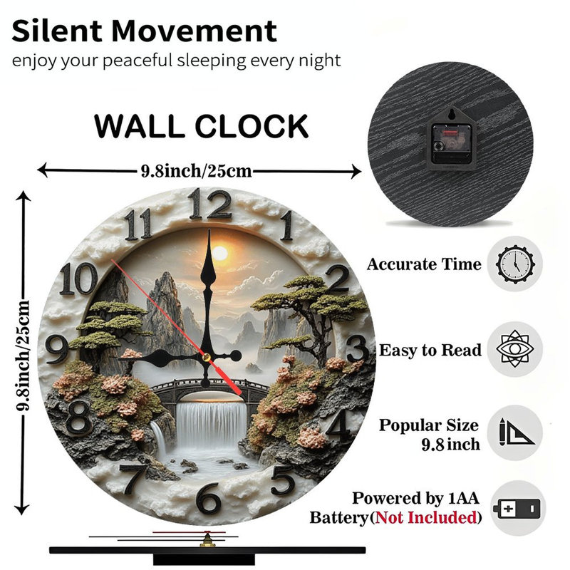 Horloge murale cascade