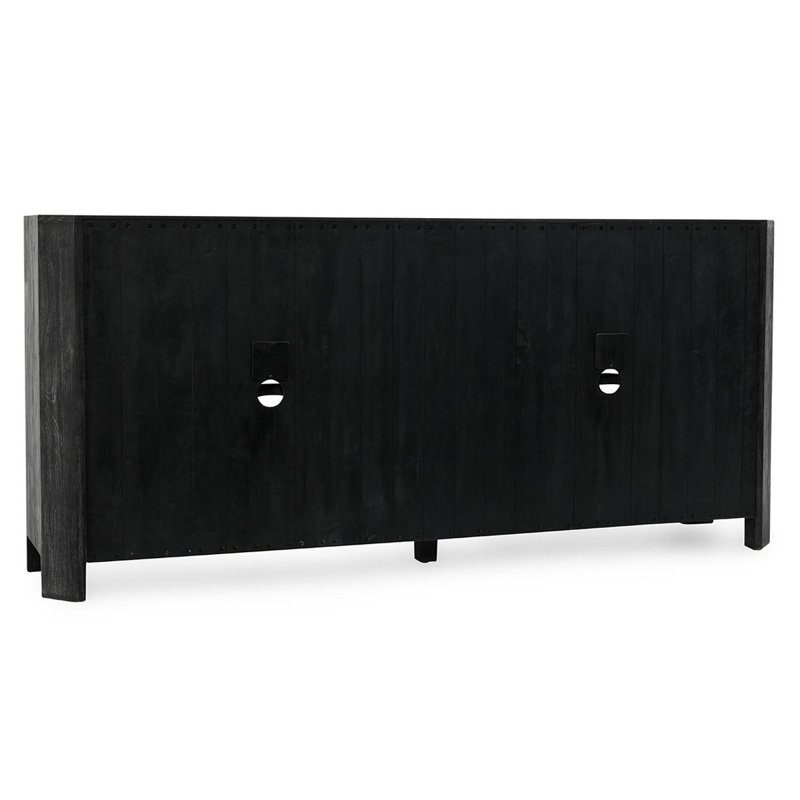Macarthur Reclaimed Oak 4Dr Cabinet Antique Black