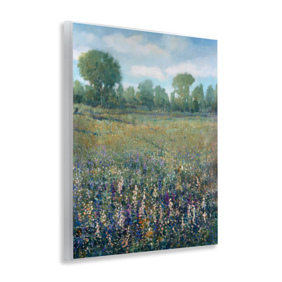 Lilac & Wildflower Fields Wall Plaque Art by Tim OToole