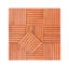 Slat Reddish Brown Wood Interlocking Deck Tile (Set of 10 Tiles)