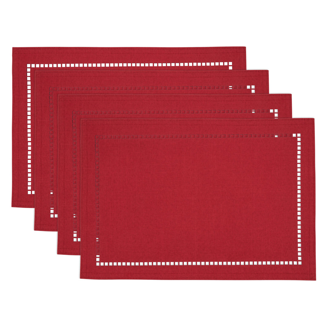 Neith Polyester No Pattern Rectangle Placemat (Set of 4) Gracie Oaks 