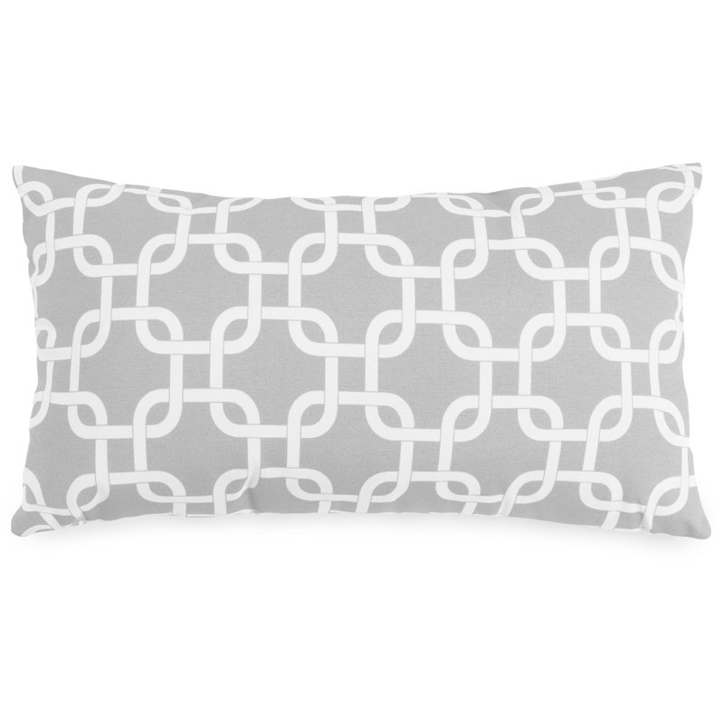Coussin extérieur Roysum, gris, 12 po x 20 po, Rectangulaire