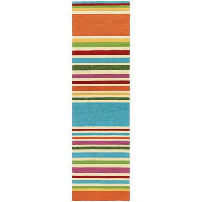 Wallingford Striped Multicolor Handmade Indoor Outdoor Area Rug