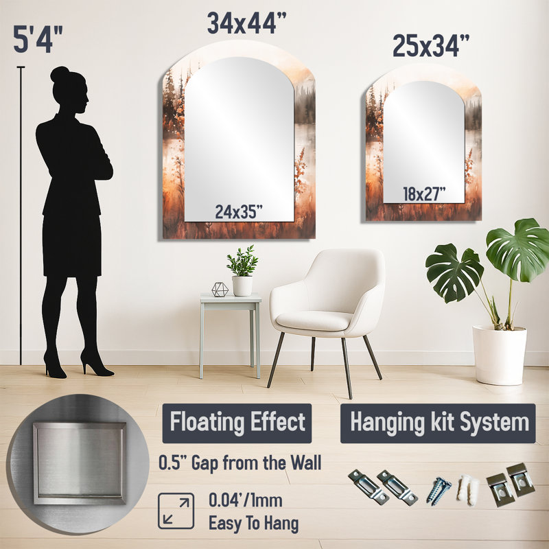 Miroir mural Farmhouse, 43" x 33"