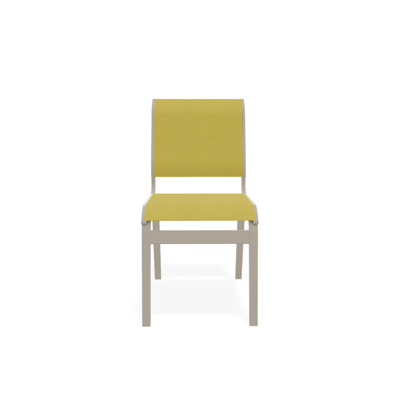 Chaise d'appoint de salle à manger Hiraku, Désert texturé, Jaune 43D