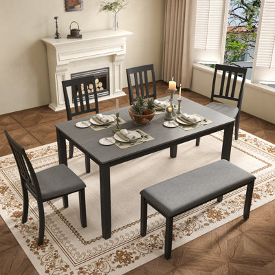 Solid Wood Four Leg Dining Set