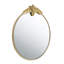 Miroir mural 36 po x 41 po avec cadre en métal doré, grand miroir rond chic pour le salon, pour l'entrée