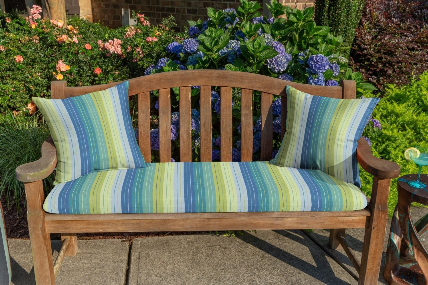 Sunbrella® Throw Pillow, 18"H x 18"W, Seville Seaside Sunbrella®
