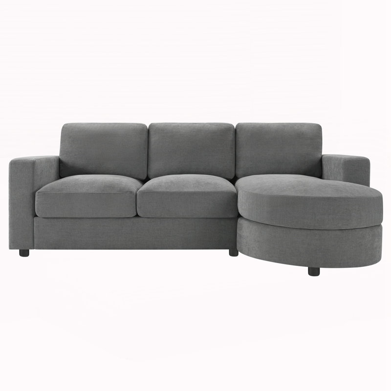 Canapé en L 84,6 po, Gris