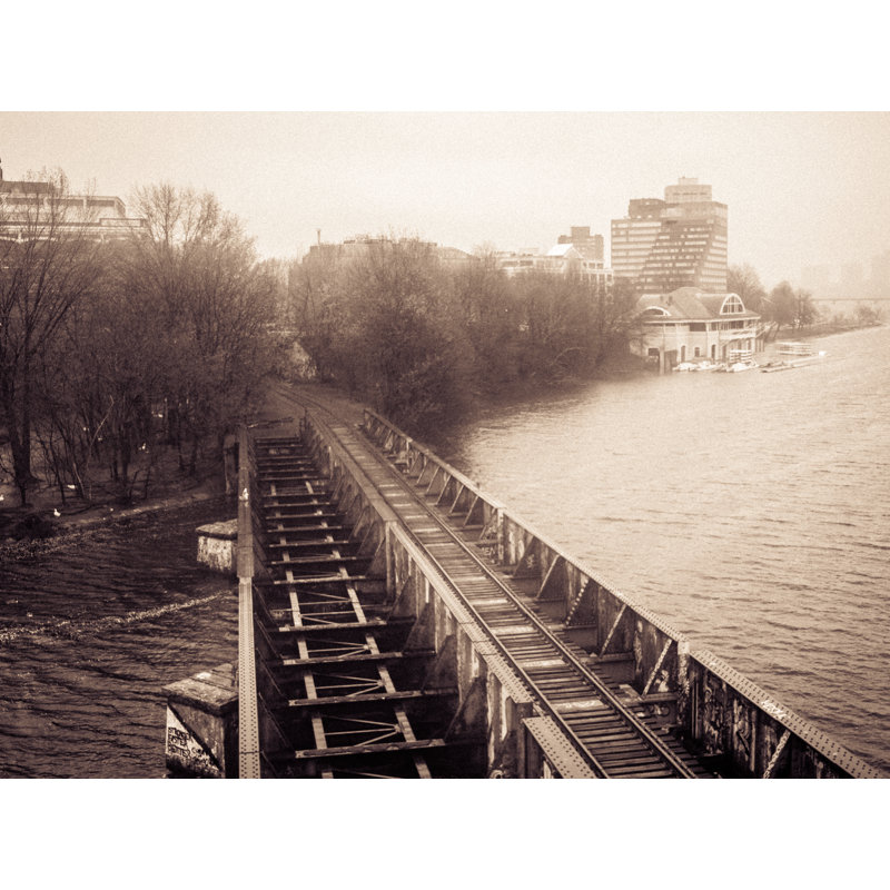 Train Bridge Print by Alan Scherer, 24" H x 32" W