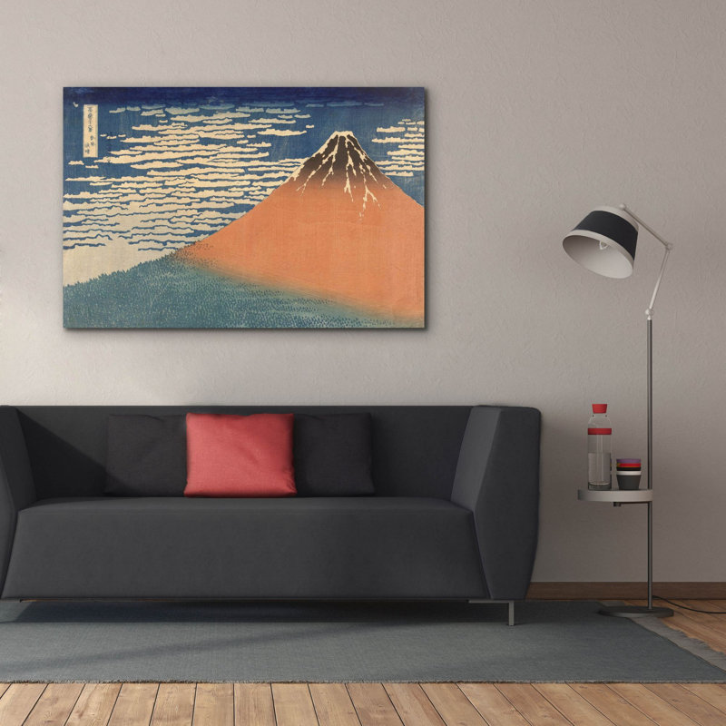 Impression sur toile Camron Fine Wind Clear Morning (Gaifu Kaisei) 1832 par Katsushika Hokusai, H 40 po x l 60 po x P 1,5 po