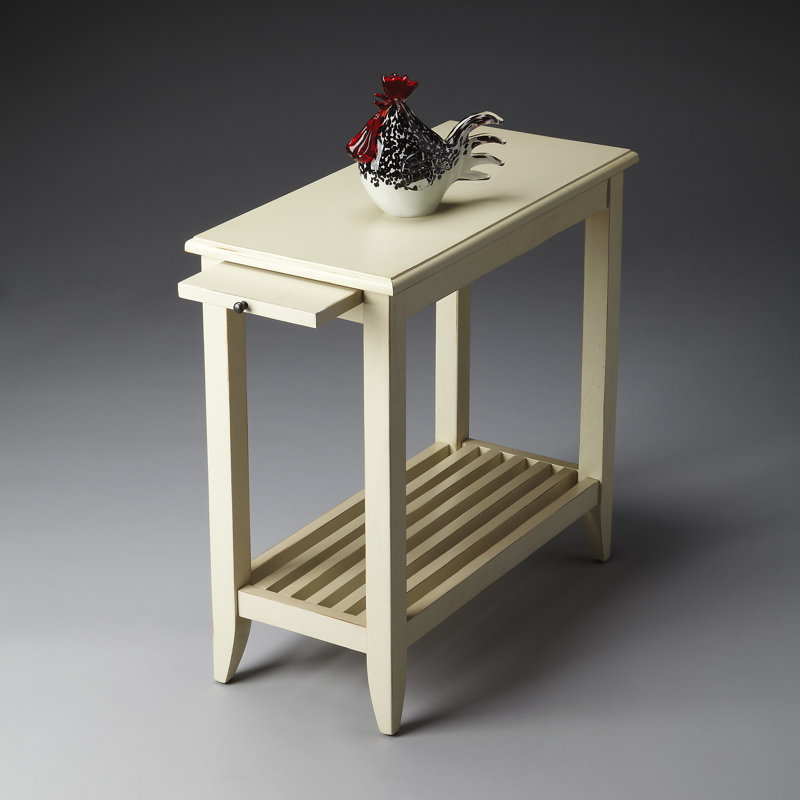 Adalaide End Table, Distressed Cottage White