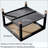 Industrial Square Coffee Table - Steel Frame & Mesh Glass Top-1879853898