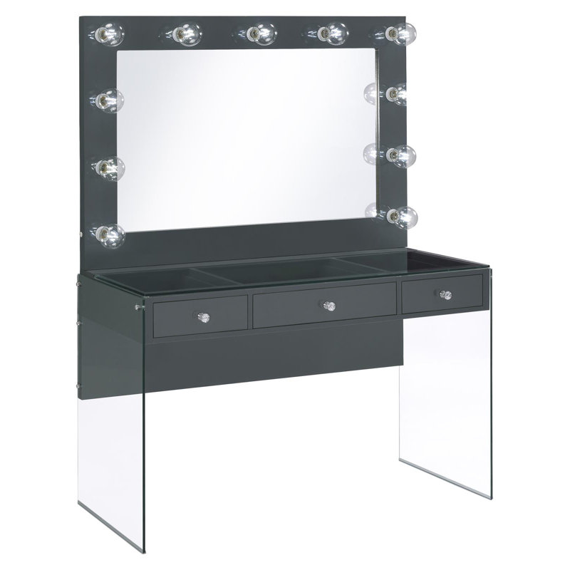 Ensemble coiffeuse et miroir Carlyann