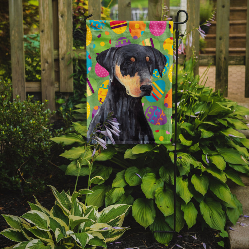 Drapeau de jardin Atara, Doberman (noir et beige)