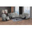 Causeuse double inclinable avec console, gris-1074846701