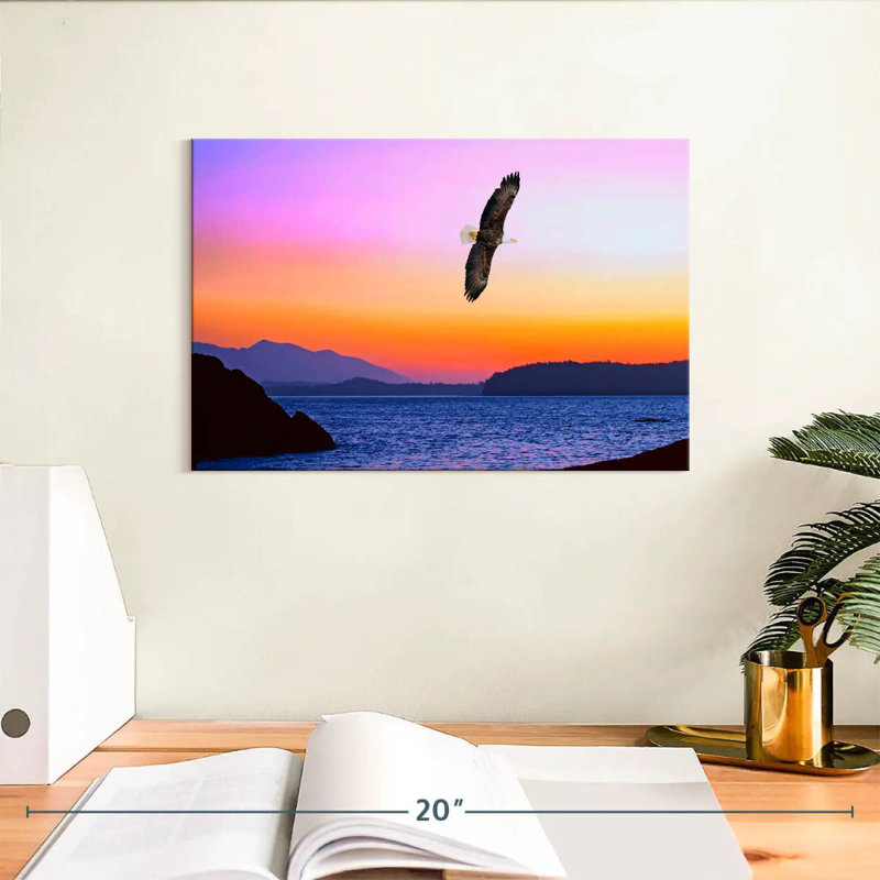 Brampt Bird Sunset, 8" H x 12" W