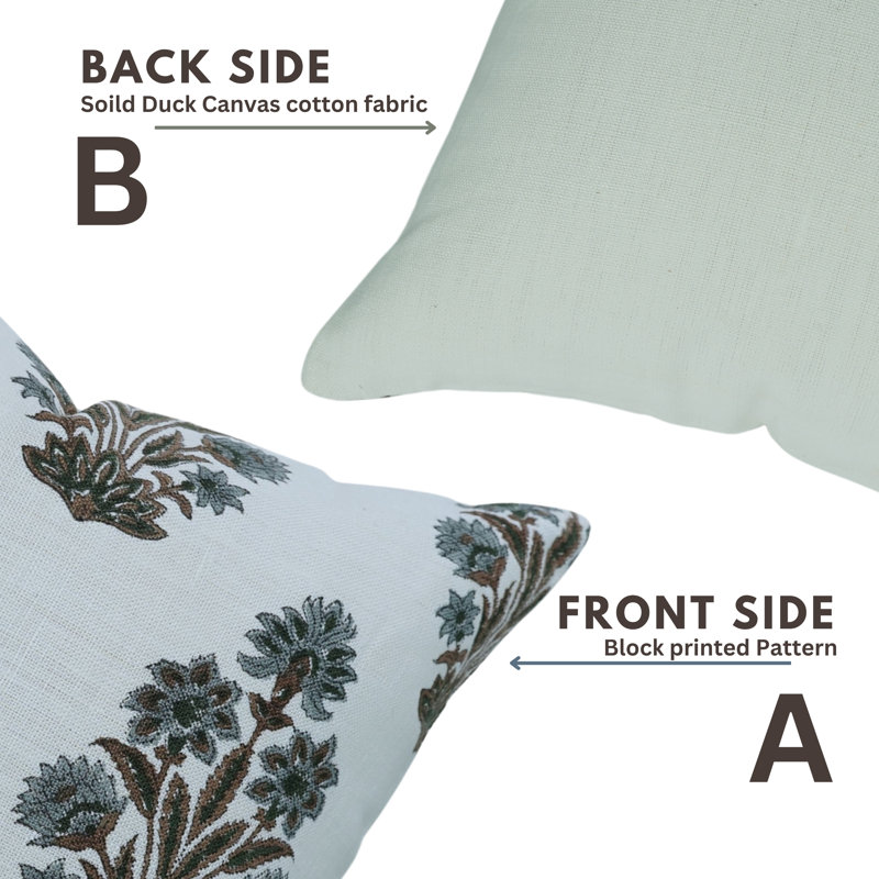 Housse de coussin intérieur / extérieur Floral Linen, Carré, H 24 po x l 24 po