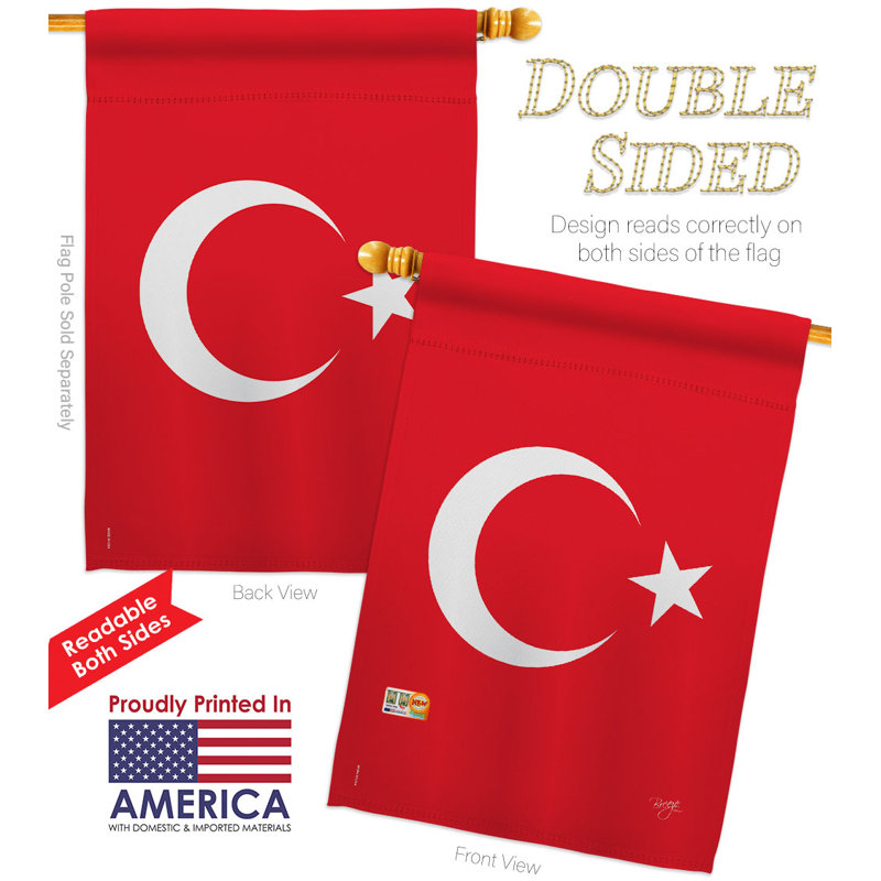 Double Sided 40'' H x 28'' W Polyester House Flag