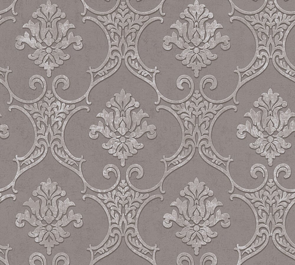 Lanning Baroque Modern 33' L x 21" W Damask Wallpaper Roll House of Hampton® 