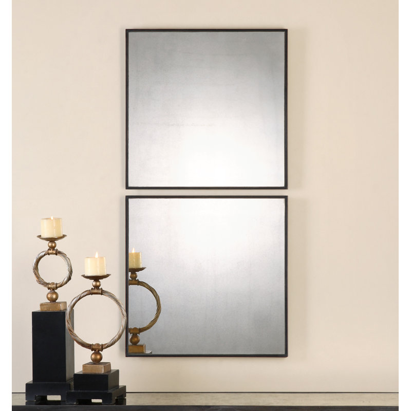 Pinerolo Wood Flat Wall Mirror