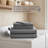 adamstown 1500 Thread Count 6 Piece Premium Cotton Rich Sateen Sheet Set, 4 Pillow Cases, 1 Fitted Sheet, 1 Flat Sheet, Fits Mattresses up to 16” Deep, Queen Size, Charcoal-122898435-122898442