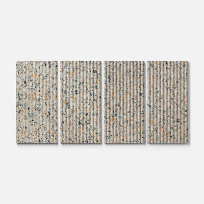 Terrazzo Italy Fluted Honed Terrazzo Tile