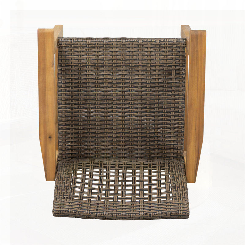 Chaise en bois et osier Hampton, Brun