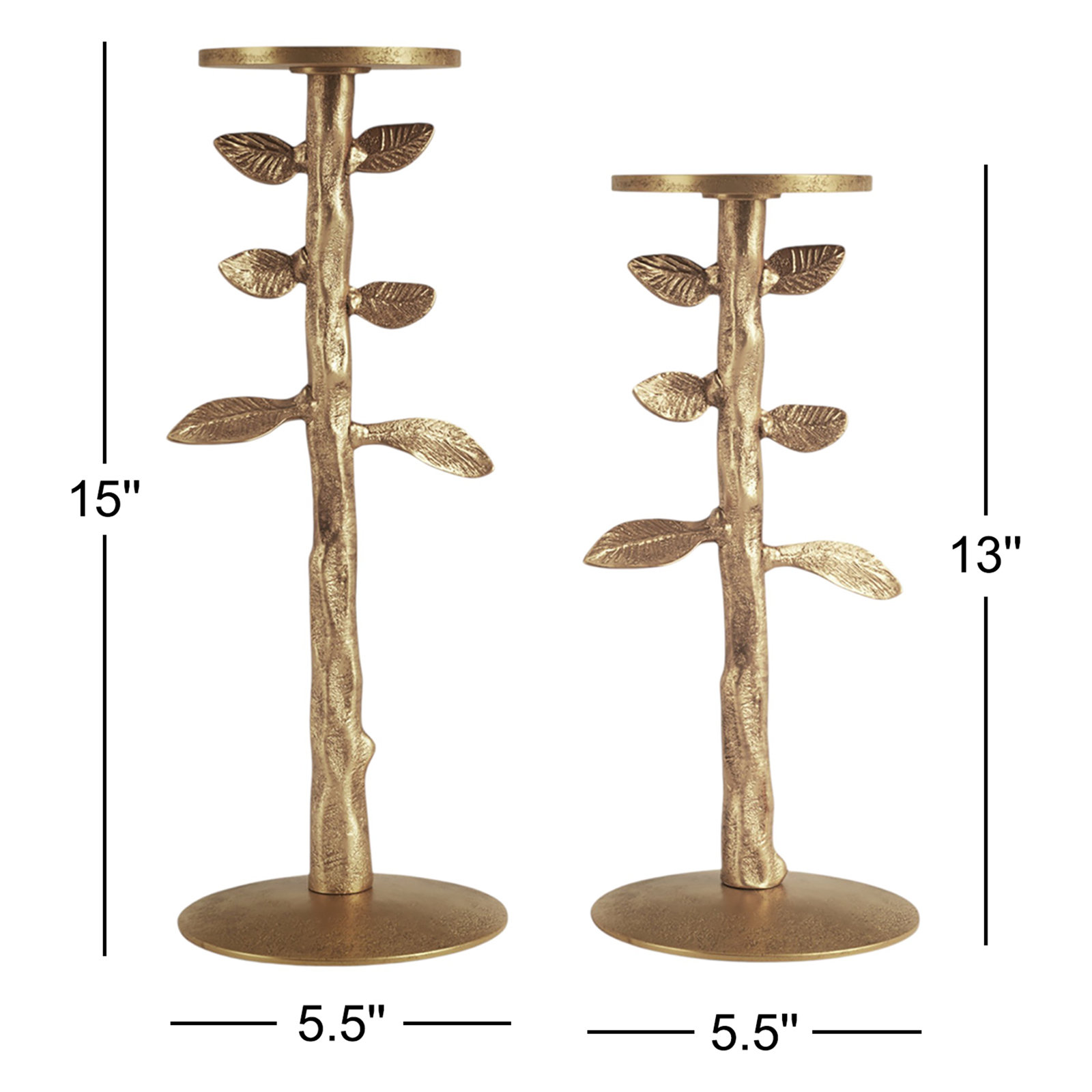 Tindra 2-Piece Aluminum Candlestick Set
