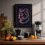 Neon Cat Portrait Modern - Print-1632258298-1632258299