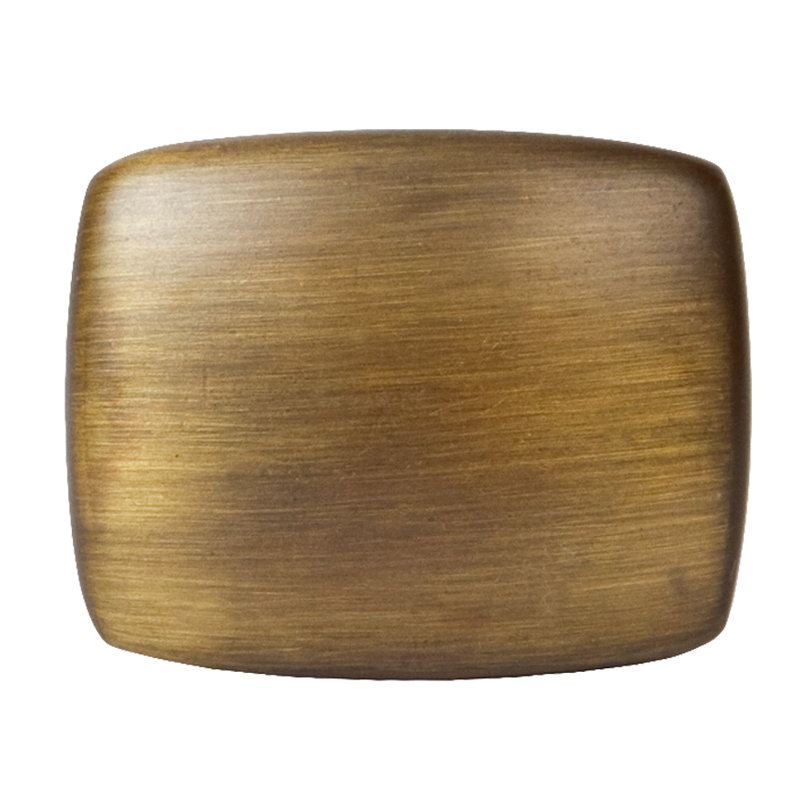 Sydney 1" Length Square Knob, Vintage Brass