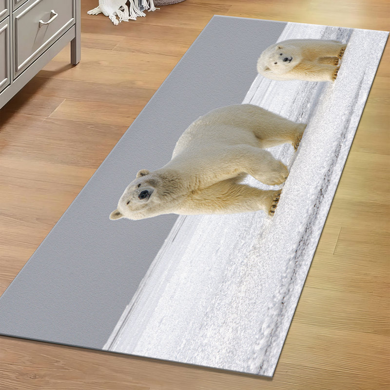 Floral Elegance Non Woven Soft Printed Rug Ideal for Living Room Bedroom and Office Spaces, Runner 3'3" x 9'2"