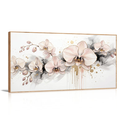 Ensemble de 1 toile murale à motif floral